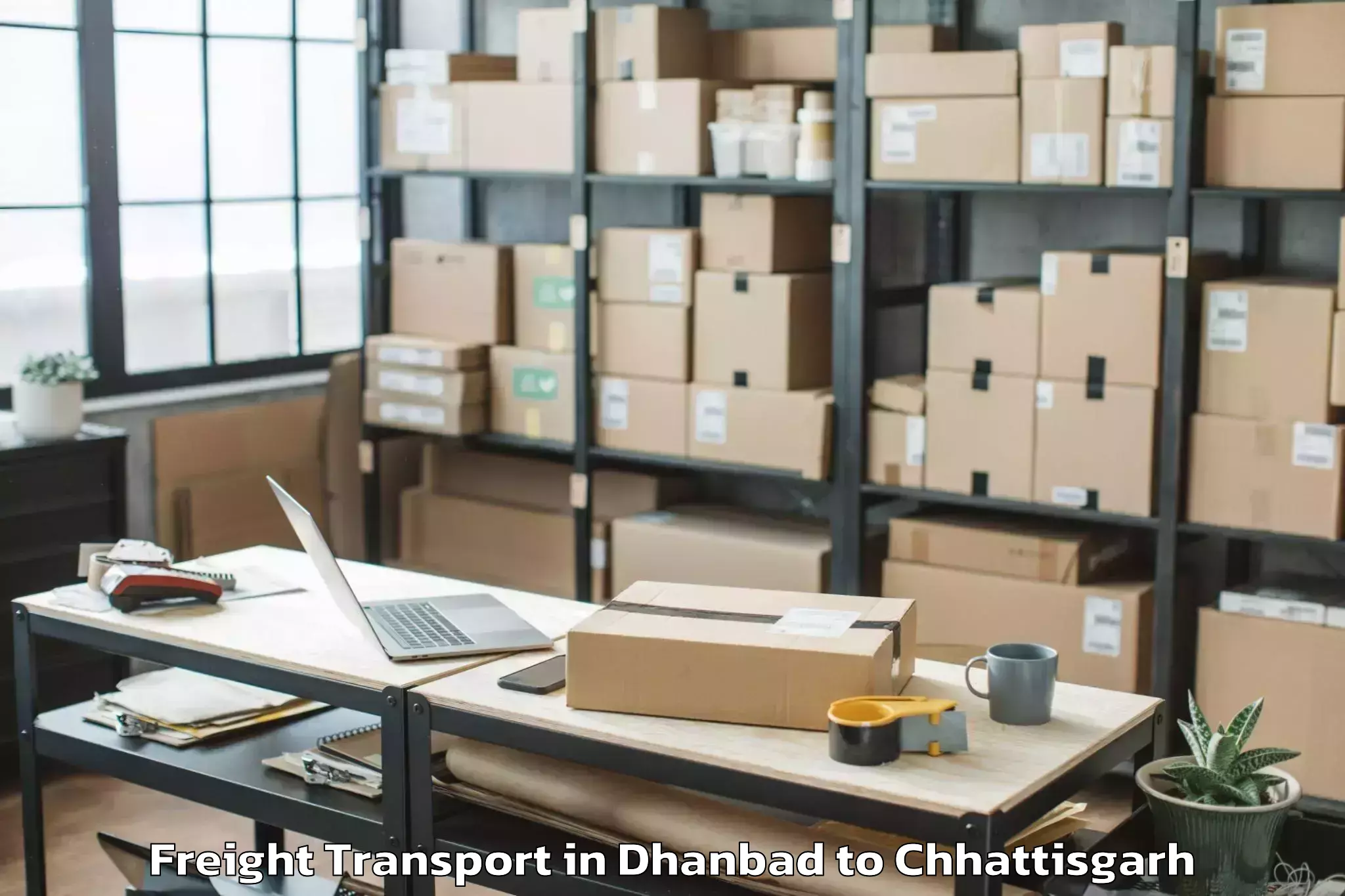 Top Dhanbad to Kanker Freight Transport Available